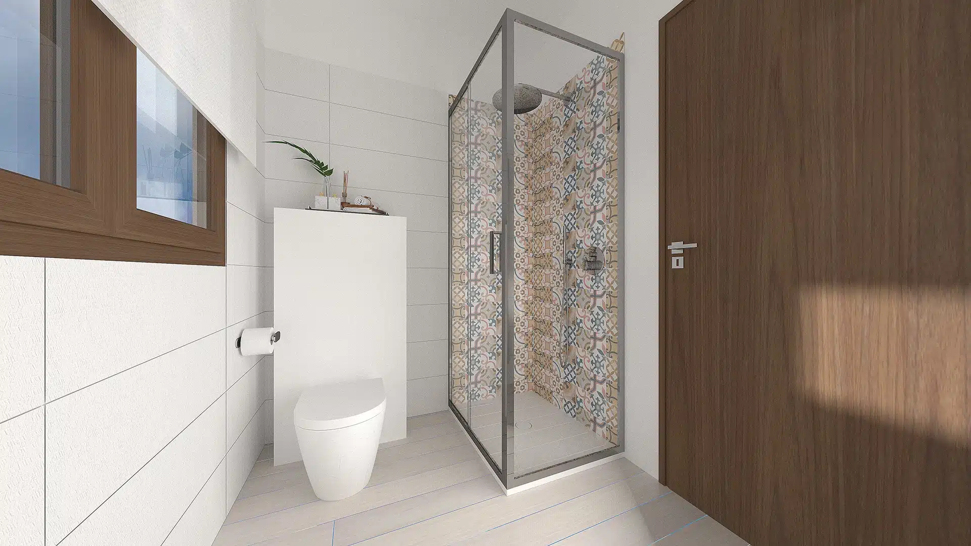 Bagno con sanitari moderni bianchi in vendita a Modena e Sassuolo