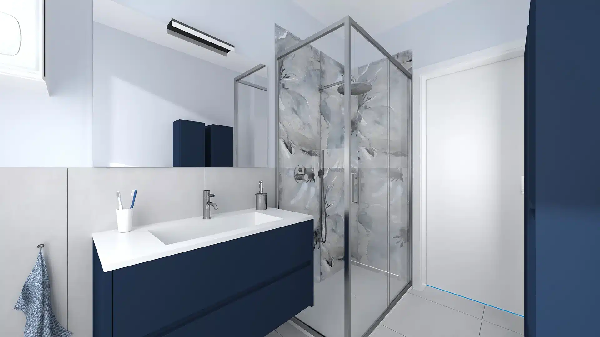 Rifacimento completo con sanitari moderni e arredi di design