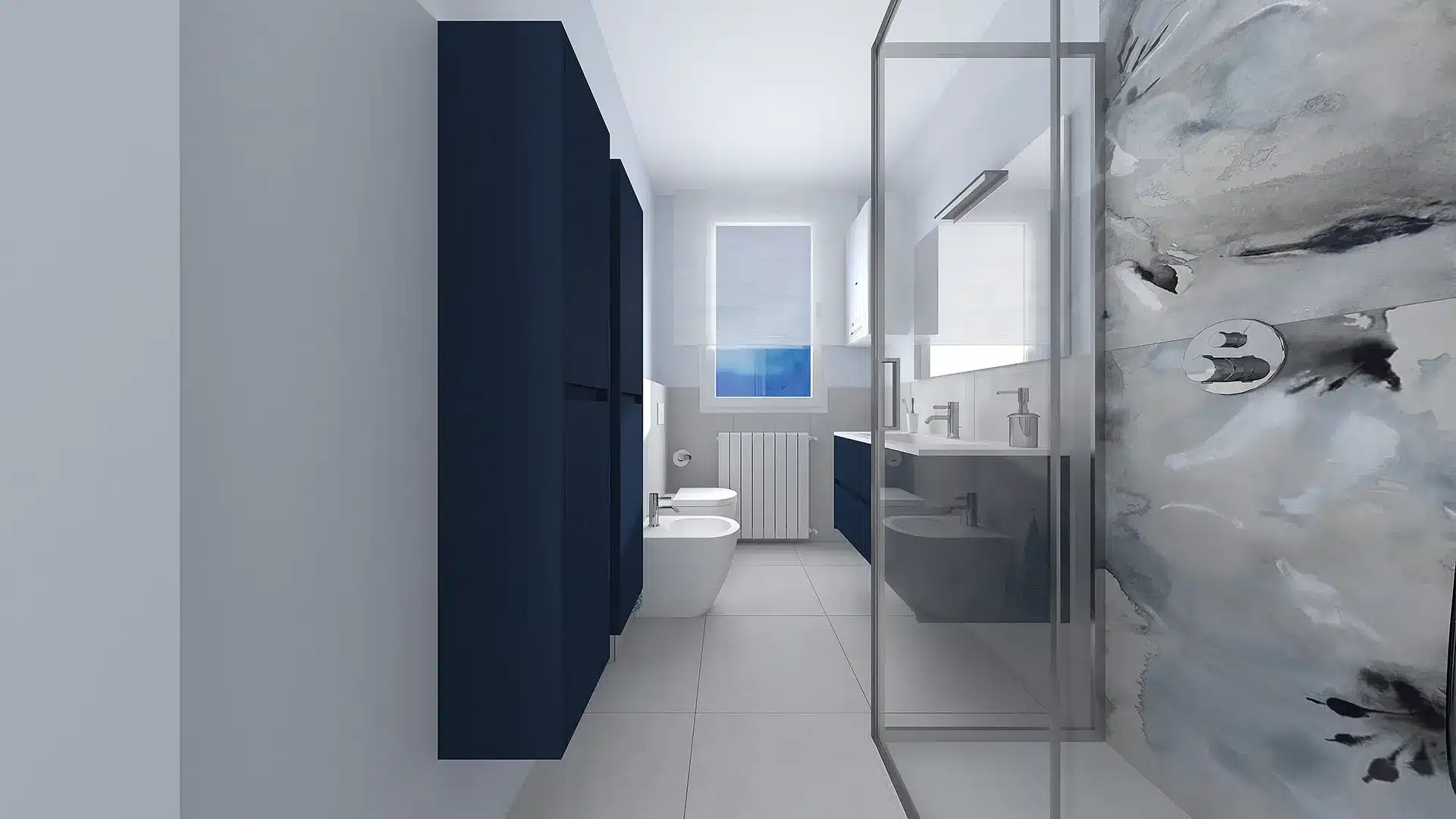 Disegno su misura con sanitari moderni per rifare il bagno a Modena e Sassuolo