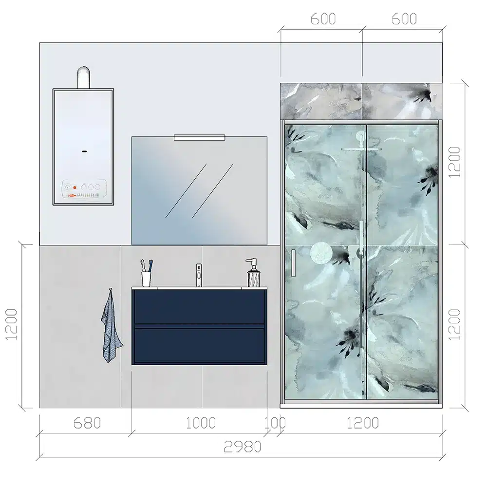 Studio di progettazione per il bagno di casa