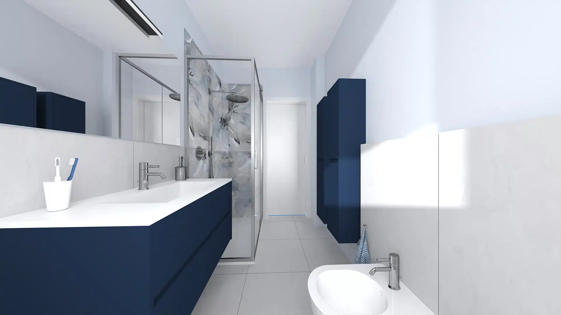 Rifacimento completo del bagno con progetto su misura a Modena e Reggio Emilia